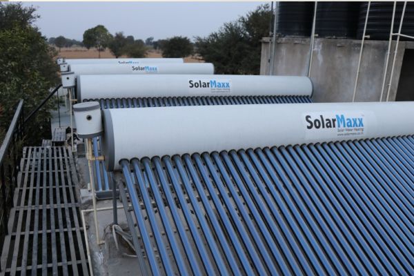 Solar water heater - Jai Texart - Bagru - Jaipur- Sanganer. Hand Block printed textiles and apparels